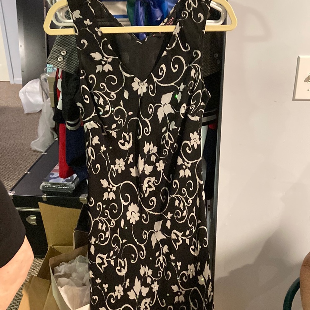 Black floral dress